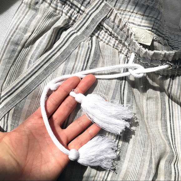 LAST ONE‼️S/M Tassel Beige Blue Wide Leg Pants!  - Picture 8 of 8